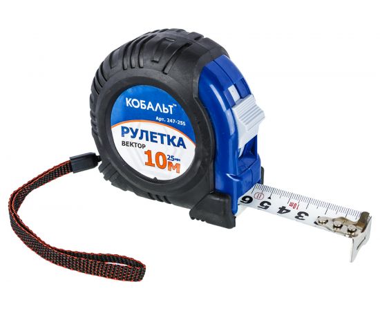 Рулетка КОБАЛЬТ Вектор 10м x 25мм 247-255 – изображение 2