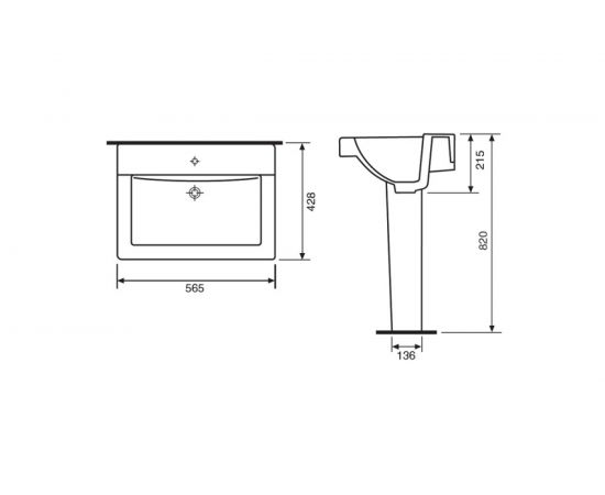 Умывальник Santeri Орион 58, 2-ой величины, 1-отверстие, Воротынск 413983 – изображение 2