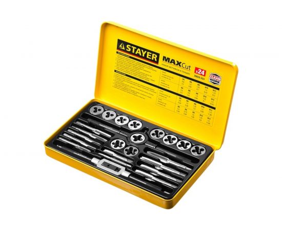 Набор метчиков и плашек STAYER MASTER 24 предмета 28020-H24 – изображение 2