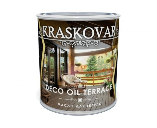 Масло для террас Kraskovar Deco Oil Terrace Палисандр 0,75 л 1123 – изображение 2