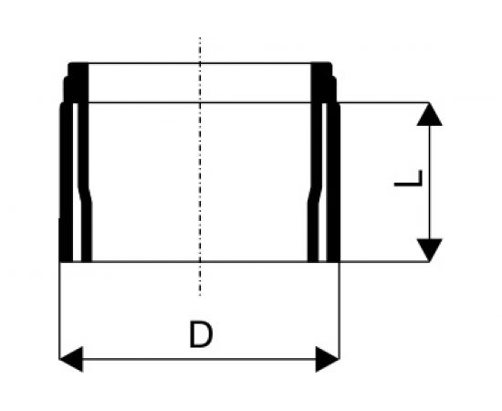 Переход на муфту бетонной трубы для наружной канализации Ostendorf ПВХ, 125 мм 221840 – изображение 2