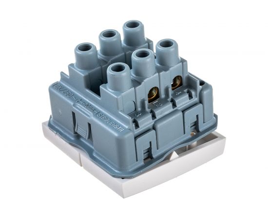 Двухклавишный выключатель IEK, на 2 модуля, ПРАЙМЕР, белый ВК1-22-00-П – изображение 3