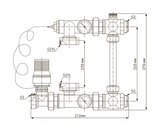 Насосно-смесительный узел UNIPUMP MIX LOOP 89 38745 – изображение 3