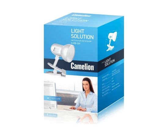 Лампа настольная Camelion H-035 белая, 7198 – изображение 3