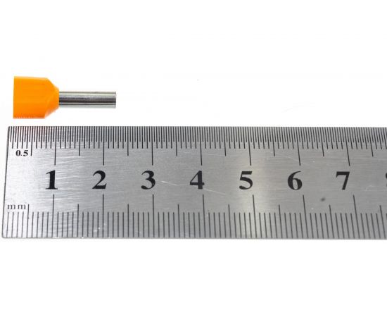 Втулочный штыревой изолированный наконечник REXANT F-12мм 2х4кв.мм 4.0-12/НГи2 4,0-12 оранжевый 08-2810 – изображение 3