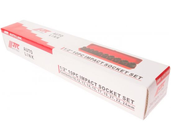 Набор ударных двенадцатигранных торцевых головок 1/2 10-24мм 10шт JTC-J410P:2696 – изображение 4