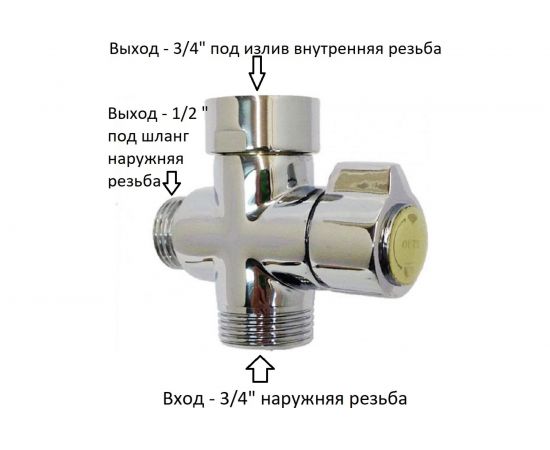 Дивертор для смесителя OUTE TP20 – изображение 5