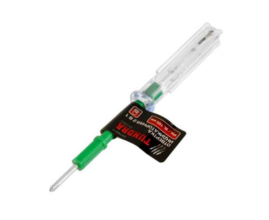 Индикаторная отвертка 2 в 1 TUNDRA PH и SL, пластиковая рукоятка, 185 мм 2276017 – изображение 6