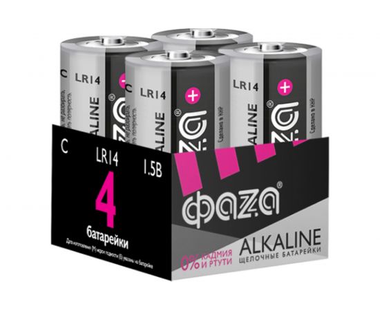 Алкалиновая батарейка ФАZА LR14 Alkaline Pack-4 5033160 