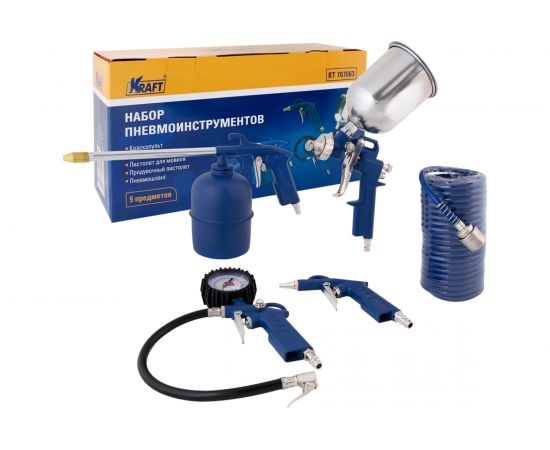Набор пневмоинструментов KRAFT 5 предметов KT 707063 