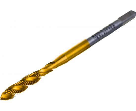 Метчик M3x0,5 HSS M2 TiN спиральный ПрофОснастка №407 арт. 50221007 