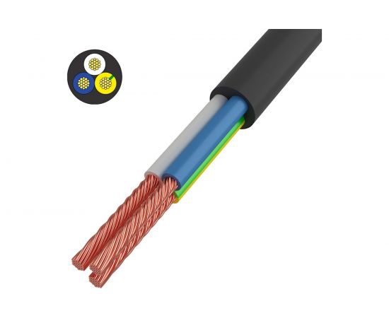 Провод ПВС REXANT 3x1,5 кв.мм черный 10 м ГОСТ 01-8047-10 