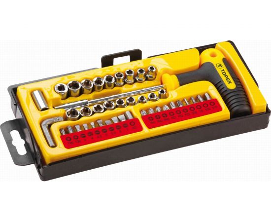 Набор сменных наконечников и головок с держателем 41 шт. TOPEX 39D369 