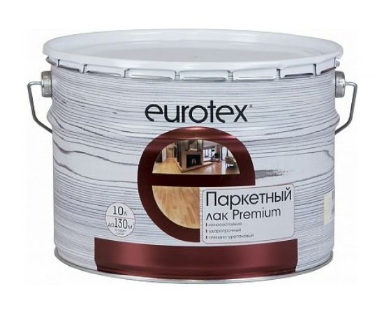 Паркетный лак Eurotex премиум полуматовый 10 л 1 17262 – изображение 2