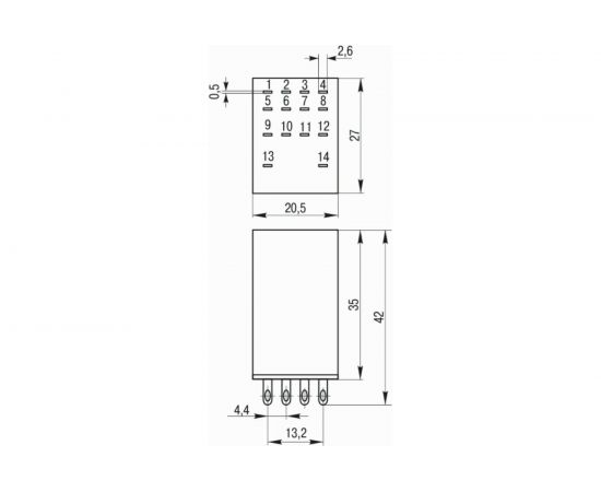 Реле IEK РЭК78/4 MY4 3А 24В АC RRP20-4-03-024A – изображение 2