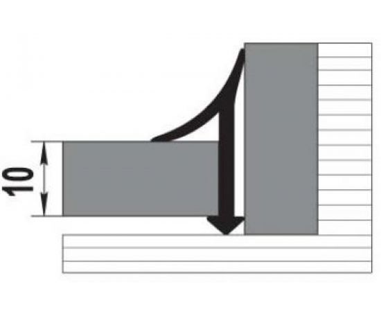 Профиль для плитки ЛУКА алюминиевый внутренний, 2.7 м, анодированный, серебро УТ000013254 – изображение 2