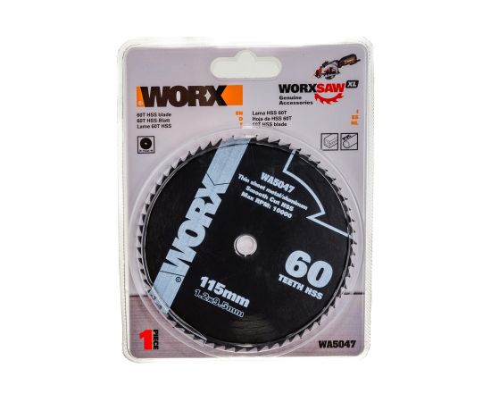 Пильный диск по металлу (60T; 115х1.2х9.5 мм) WORX WA5047 – изображение 2
