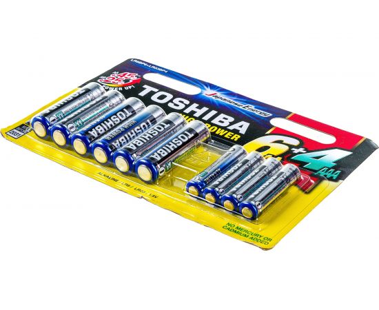 Алкалиновый элемент питания Toshiba 6*LR6 + 4*LR03 multipack 10/card 5450 – изображение 2