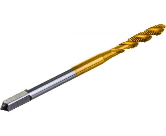 Метчик M3x0,5 HSS M2 TiN спиральный ПрофОснастка №407 арт. 50221007 – изображение 2