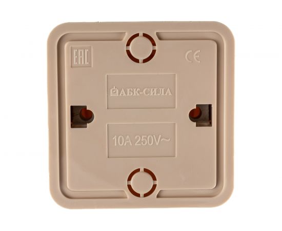 Одноместная розетка АБК-СИЛА с заземляющим контактом 16А 220В керамика "АЛЬТАИР" сосна 5400303 – изображение 3