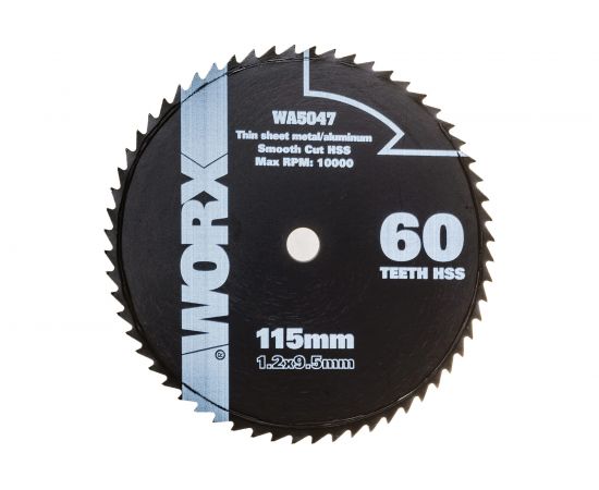 Пильный диск по металлу (60T; 115х1.2х9.5 мм) WORX WA5047 – изображение 3