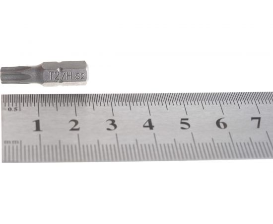 Вставка-бита 1/4""DR T-TORX, T27H, 25 мм Ombra 514827 – изображение 4