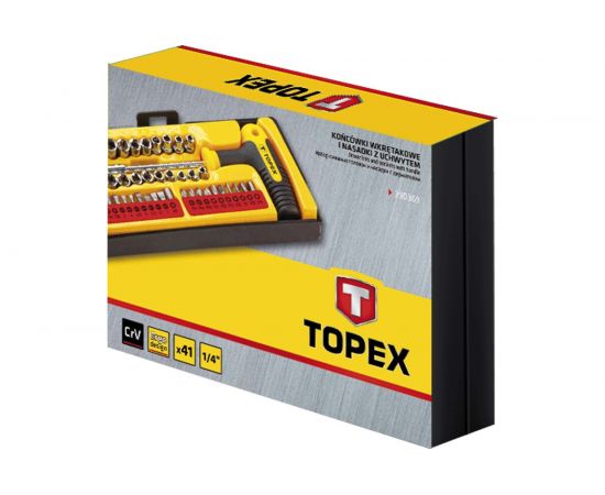 Набор сменных наконечников и головок с держателем 41 шт. TOPEX 39D369 – изображение 4