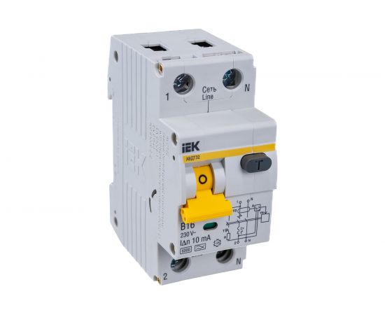 Автоматический выключатель дифф. тока IEK АВДТ 32 B16 10мА MAD22-5-016-B-10 – изображение 4