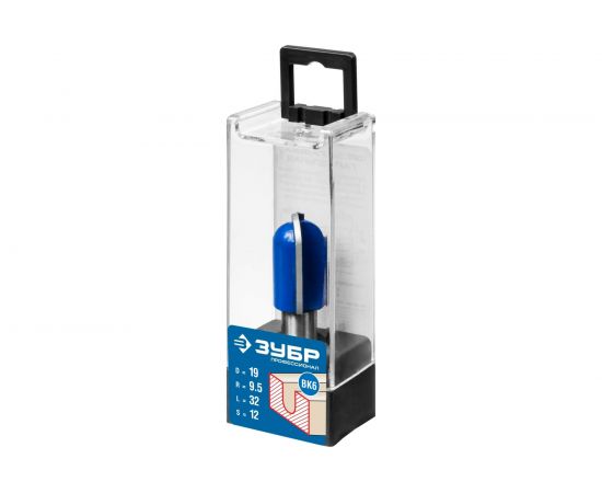 Фреза пазовая галтельная ПРОФЕССИОНАЛ (19х32х67 мм; R9.5 мм; хвостовик 12 мм) Зубр 28751-19-32 – изображение 4