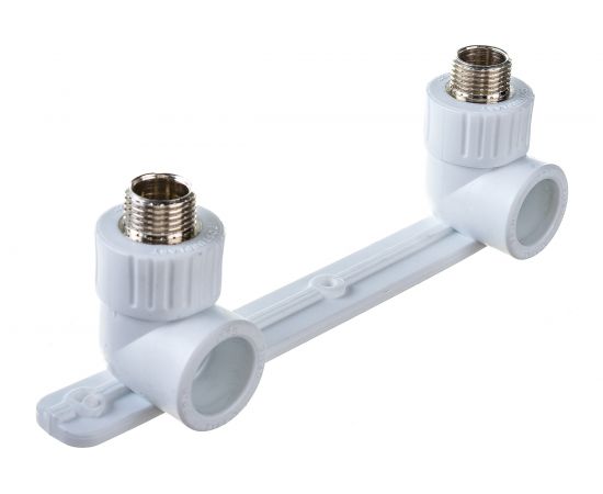 Угольник RTP PN25 комбинированный, с креплением, двойной под смеситель, наружная резьба, D25х1/2 мм 10704 – изображение 4