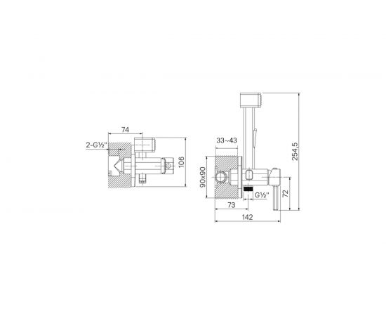 Встраиваемый смеситель с гигиеническим душем IDDIS, 004SBS0i08 – изображение 5