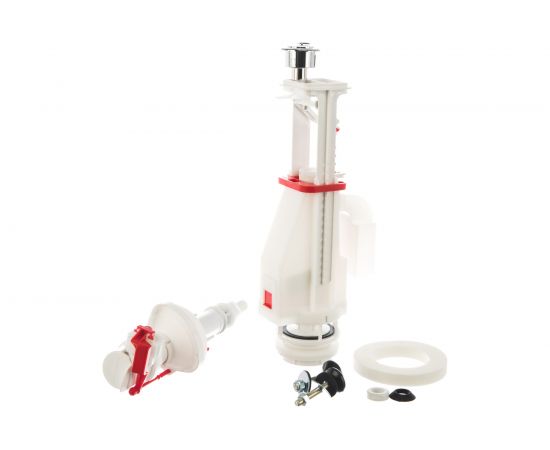 Арматура для бачка Alca Plast сливная/наливная нижнее подключение кнопка хром два режима 023-4526 – изображение 6