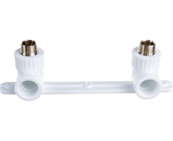 Угольник RTP PN25 комбинированный, с креплением, двойной под смеситель, наружная резьба, D25х1/2 мм 10704 – изображение 6