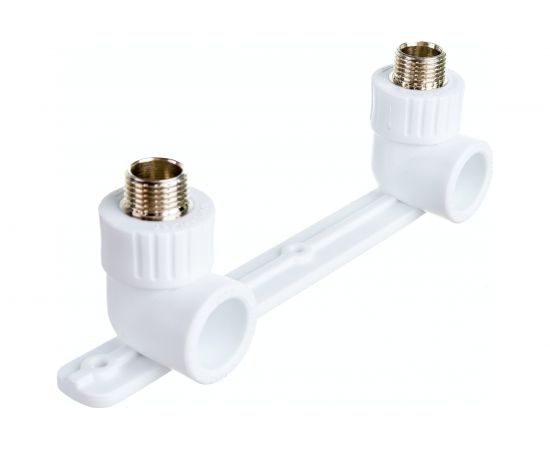 Угольник RTP PN25 комбинированный, с креплением, двойной под смеситель, наружная резьба, D25х1/2 мм 10704 – изображение 7