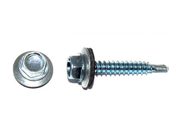 Кровельный саморез КРЕП-КОМП цинк, с шайбой EPDM, 5,5x65 К, 10 шт. ск5565мф 