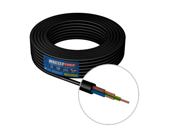Кабель Мастер Тока КГТТбм 3х2.5 черный 50м МТ0442 
