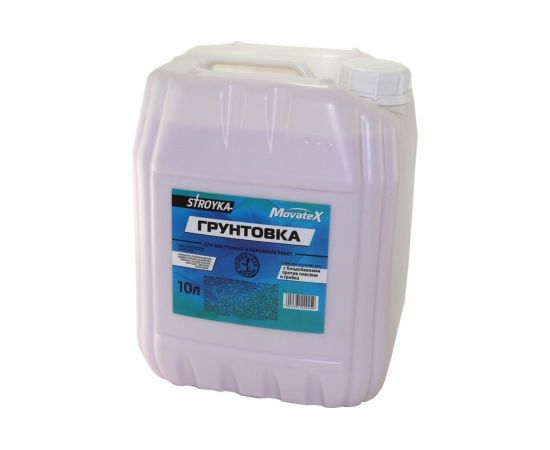 Грунт Movatex Stroyka для наружных и внутренних работ, 10 л Т31708 