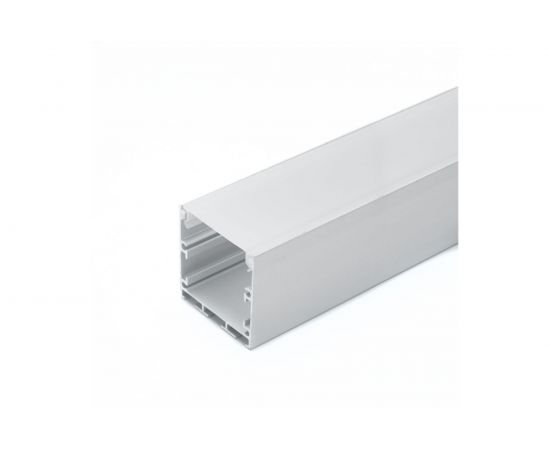 Алюминиевый профиль FERON линии света, накладной, серебро, CAB256 с матовым экраном 10367 