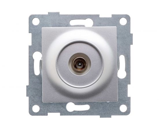Антенная розетка GUSI ELECTRIC Ugra одинарной, СУ, серебро С11А1-004 