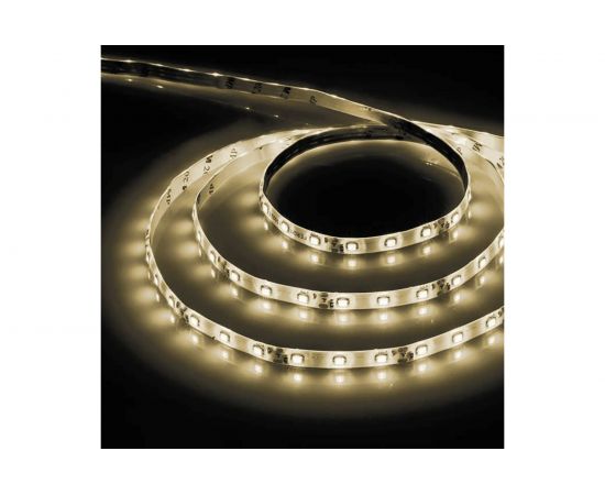 Лента FERON LEDх60/м, 5м, 4.8w/m, 12в, теплый белый/основной белый 27597 