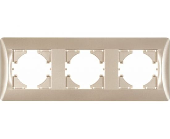 Рамка GUSI ELECTRIC Ugra 3-местная, цвет шампань С1130-027 