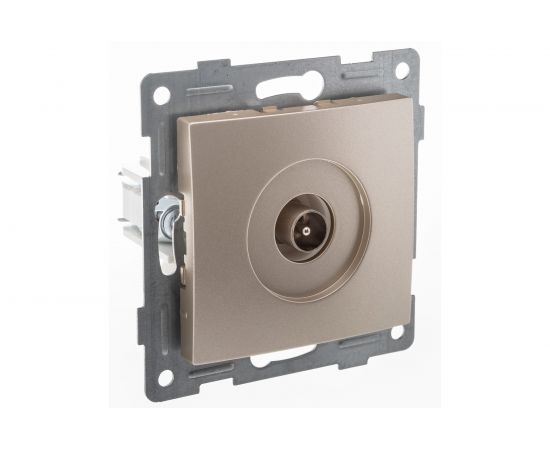 Механизм антенной розетки, GUSI ELECTRIC Bravo одинарной, СУ, шампань С10А1-027 – изображение 2