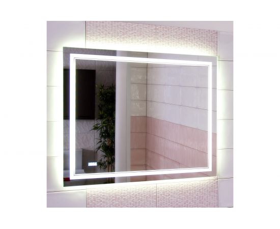 Зеркало Бриклаер Эстель 2 120, с подсветкой LED, на взмах руки, часы 4627125414336 – изображение 2