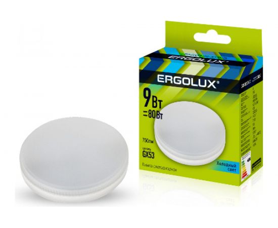 Электрическая светодиодная лампа Ergolux LED-GX53-9W-GX53-4K 9Вт GX53 4500К 172-265В 13515 – изображение 2