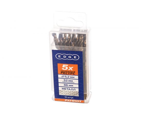 Сверло по металлу (5.2х86/52 мм; 10 шт.) EDGE by PATRIOT 815010032 – изображение 2