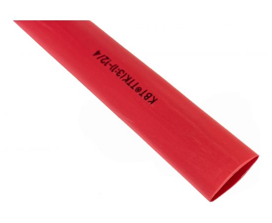 Термоусадочная клеевая трубка КВТ, ТТК 3:1-12/4 красная 67235 – изображение 2
