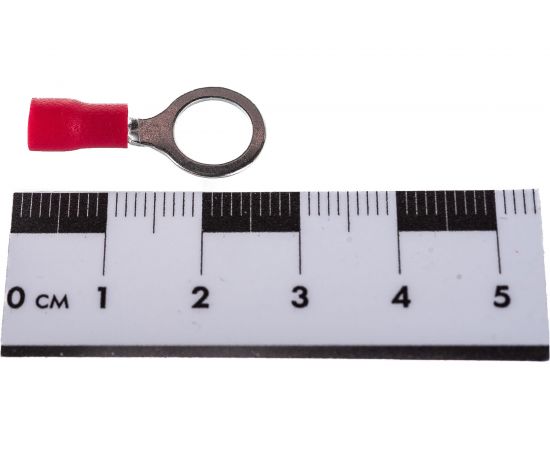 Кольцевой изолированный наконечник REXANT, диам. 8.4 мм, 0.5-1.5 кв.мм, красный 08-0016 – изображение 3