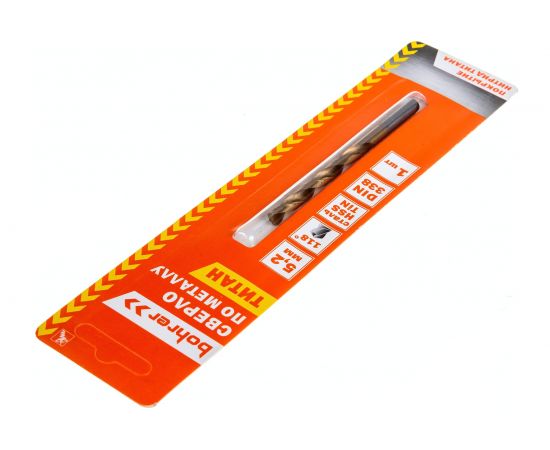 Сверло по металлу (1 шт; 5.2х52х86 мм; HSS-TiN; DIN 338 RN) BOHRER 31570521 – изображение 3