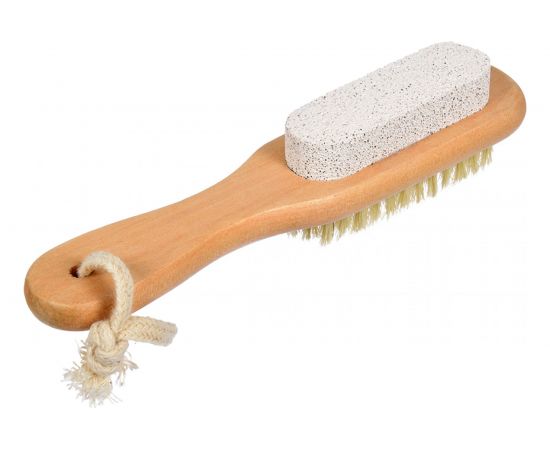 Деревянная двусторонняя щетка с пемзой Банные штучки 18 см 40050 – изображение 4