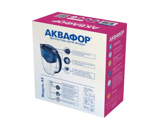 Водоочиститель кувшин Аквафор Престиж черный – изображение 4